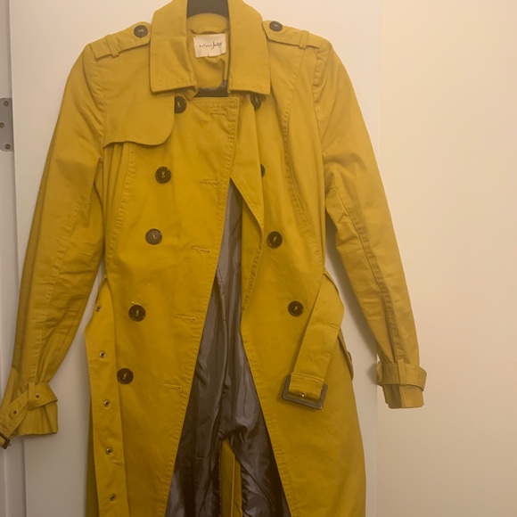 Maison Jules Mustard Trench Coat Size S 